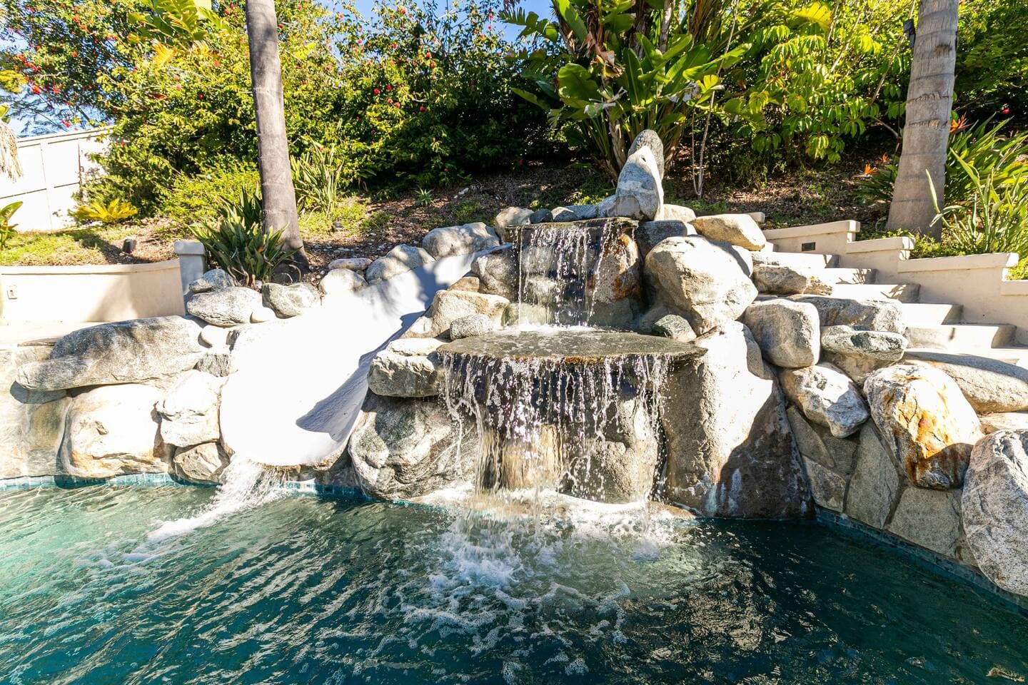 Hours of fun on the waterslide!