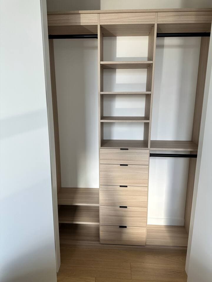 Custom built in closet in second bedroom